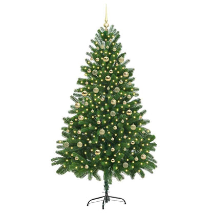 Künstlicher Weihnachtsbaum mit 300 LEDs mit Ständer Grün 210 cm