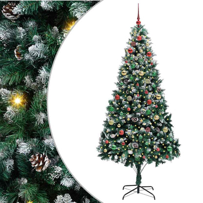 Künstlicher Weihnachtsbaum mit 300 LEDs mit Ständer Grün 210 cm