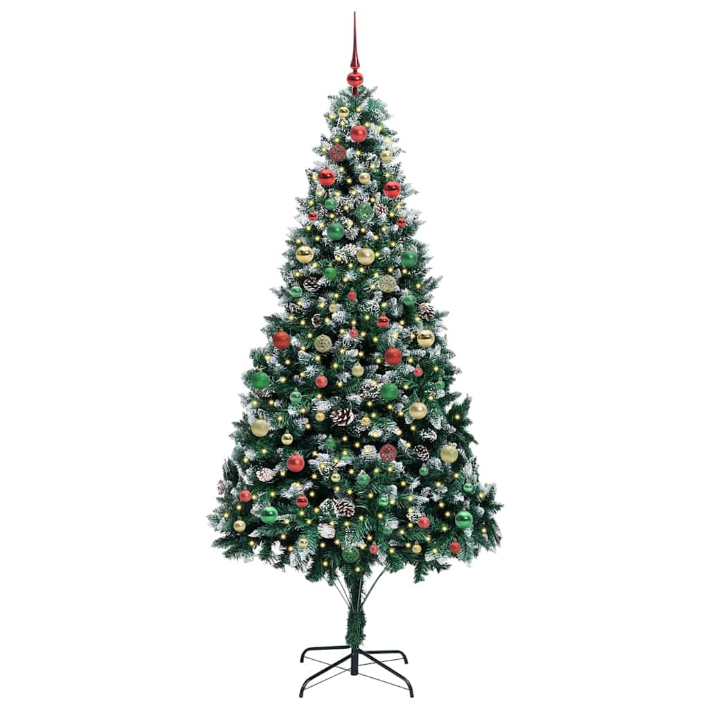 Künstlicher Weihnachtsbaum mit 300 LEDs mit Ständer Grün 210 cm