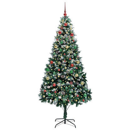 Künstlicher Weihnachtsbaum mit 300 LEDs mit Ständer Grün 210 cm