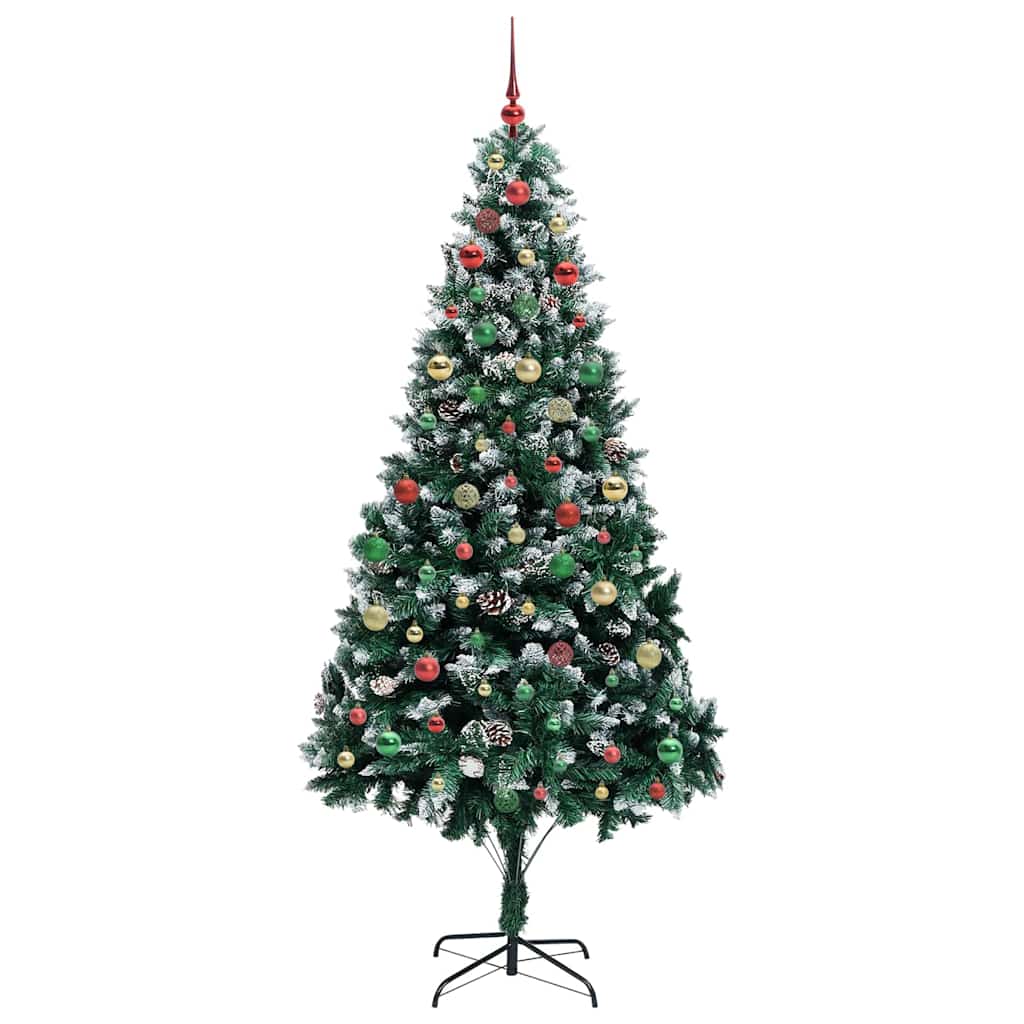 Künstlicher Weihnachtsbaum mit 300 LEDs mit Ständer Grün 210 cm