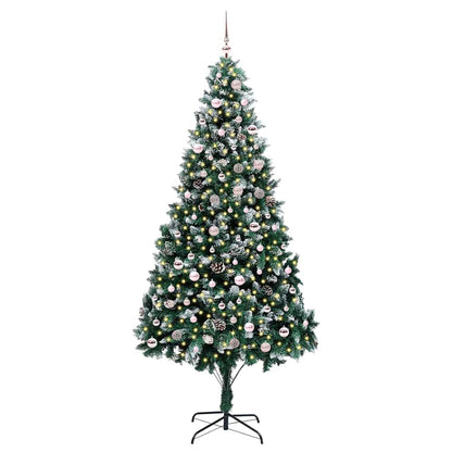 Künstlicher Weihnachtsbaum mit 300 LEDs mit Ständer Grün 240 cm