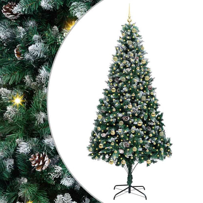 Künstlicher Weihnachtsbaum mit 300 LEDs mit Ständer Grün 240 cm