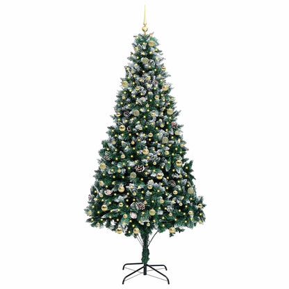 Künstlicher Weihnachtsbaum mit 300 LEDs mit Ständer Grün 240 cm