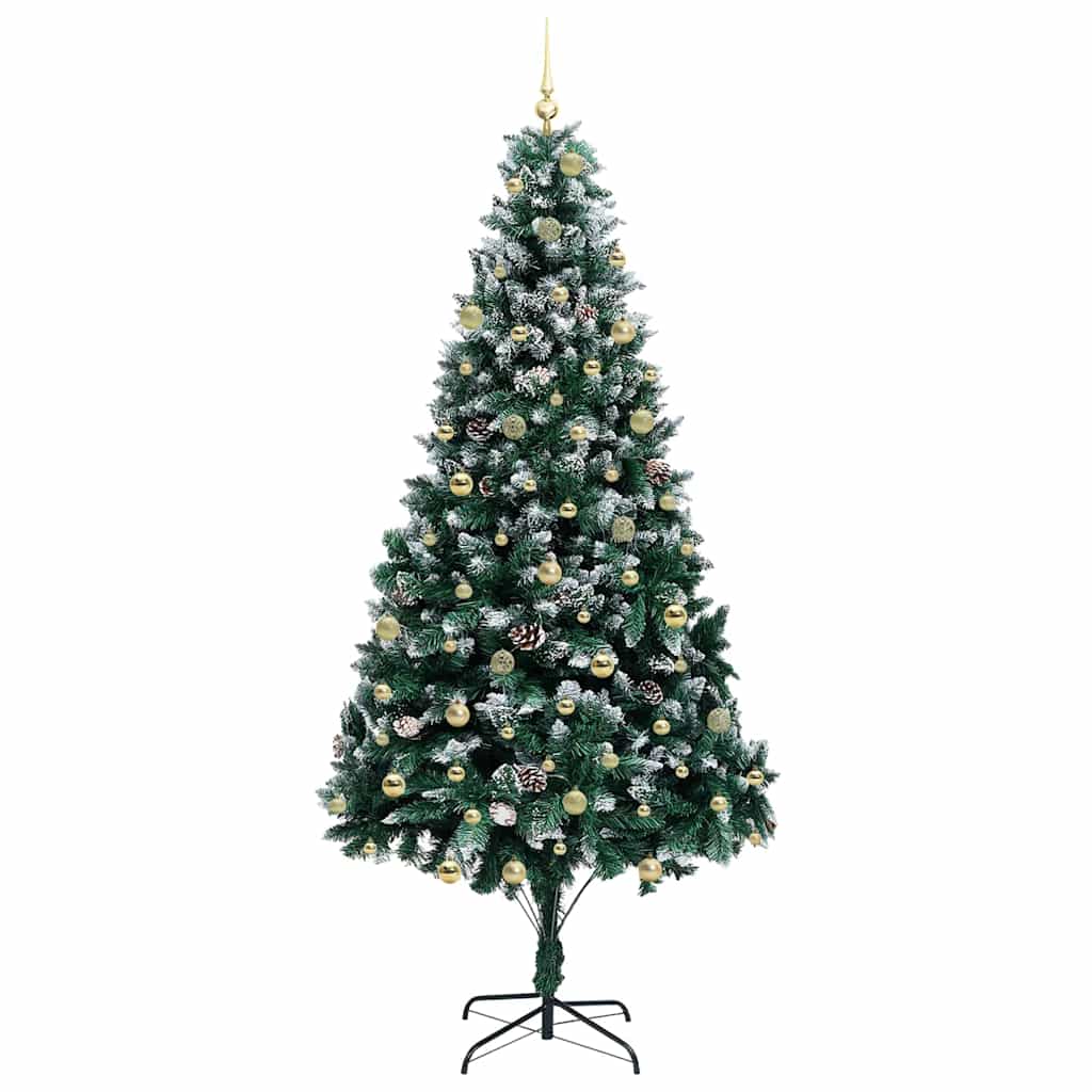 Künstlicher Weihnachtsbaum mit 300 LEDs mit Ständer Grün 240 cm