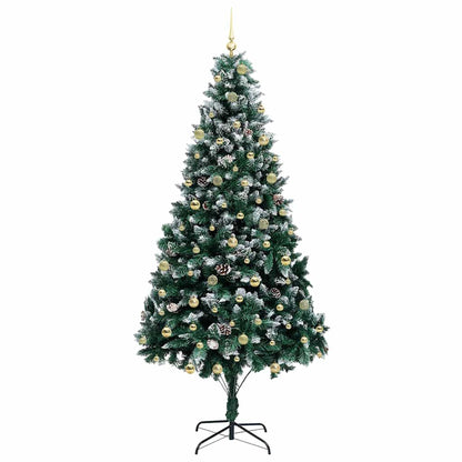 Künstlicher Weihnachtsbaum mit 300 LEDs mit Ständer Grün 240 cm