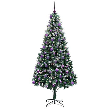 Künstlicher Weihnachtsbaum mit 300 LEDs mit Ständer Grün 240 cm