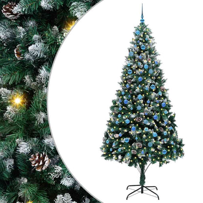 Künstlicher Weihnachtsbaum mit 300 LEDs mit Ständer Grün 240 cm