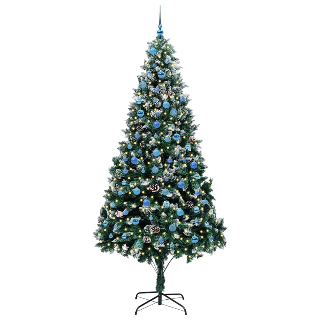 Künstlicher Weihnachtsbaum mit 300 LEDs mit Ständer Grün 240 cm