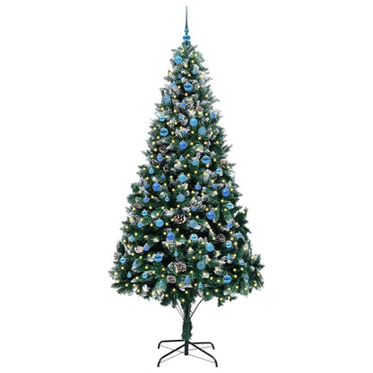 Künstlicher Weihnachtsbaum mit 300 LEDs mit Ständer Grün 240 cm