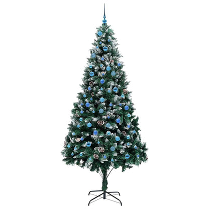 Künstlicher Weihnachtsbaum mit 300 LEDs mit Ständer Grün 240 cm