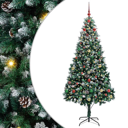 Künstlicher Weihnachtsbaum mit 300 LEDs mit Ständer Grün 240 cm