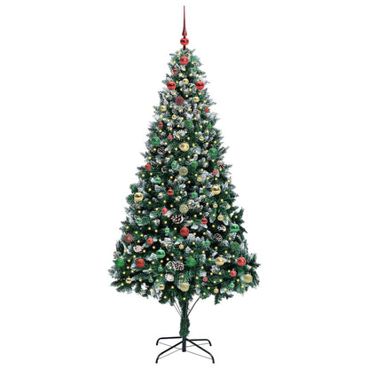 Künstlicher Weihnachtsbaum mit 300 LEDs mit Ständer Grün 240 cm