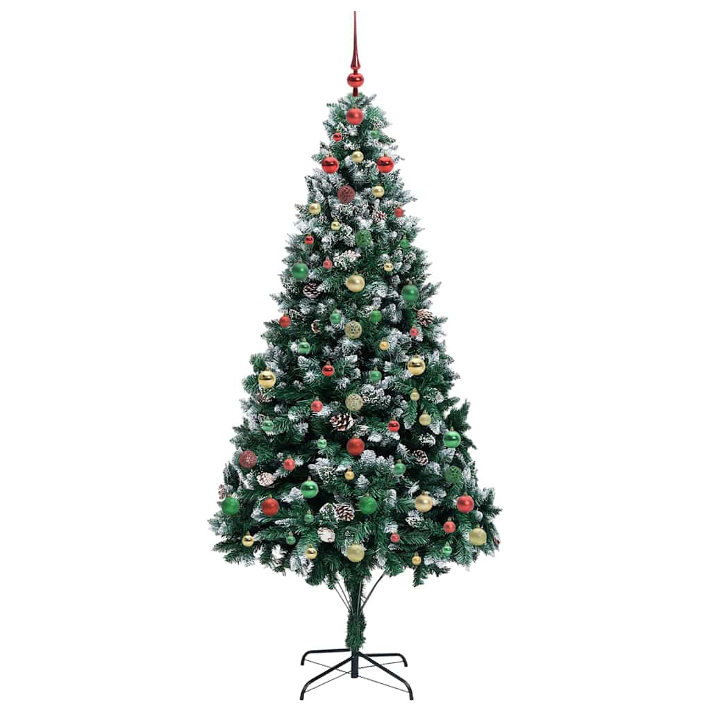 Künstlicher Weihnachtsbaum mit 300 LEDs mit Ständer Grün 240 cm