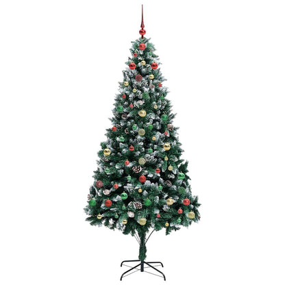 Künstlicher Weihnachtsbaum mit 300 LEDs mit Ständer Grün 240 cm
