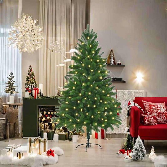 Weihnachtsbaum mit 300 LEDs mit Ständer Grün 180 cm PE