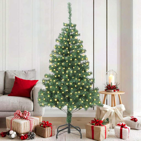 Weihnachtsbaum mit 300 LEDs mit Ständer Grün 180 cm PVC