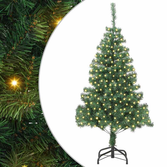 Weihnachtsbaum mit 300 LEDs mit Ständer Grün 180 cm PVC