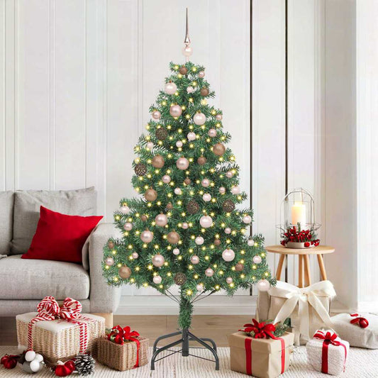 Weihnachtsbaum mit 300 LEDs mit Ständer Grün 180 cm PVC
