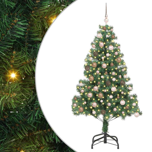 Weihnachtsbaum mit 300 LEDs mit Ständer Grün 180 cm PVC
