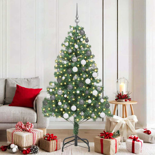 Weihnachtsbaum mit 300 LEDs mit Ständer Grün 180 cm PVC