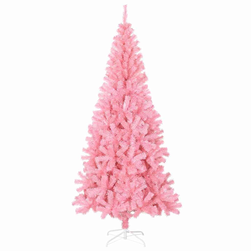 Weihnachtsbaum mit 300 LEDs mit Ständer Rosa 180 cm PVC