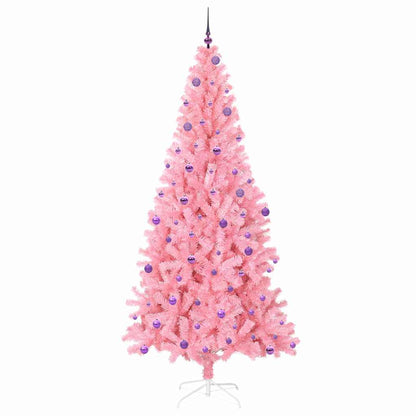 Weihnachtsbaum mit 300 LEDs mit Ständer Rosa 240 cm PVC