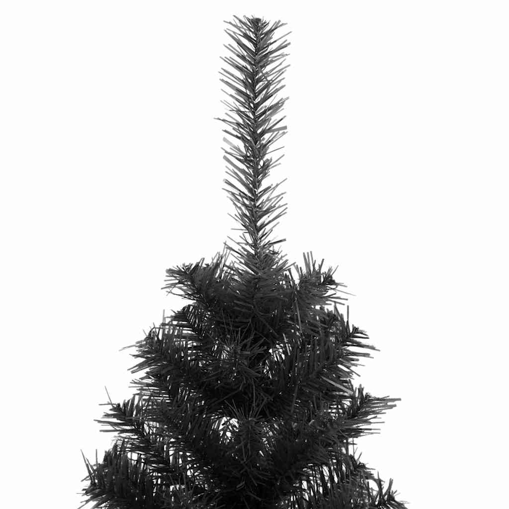 Weihnachtsbaum mit 150 LEDs mit Ständer Schwarz 120 cm PVC