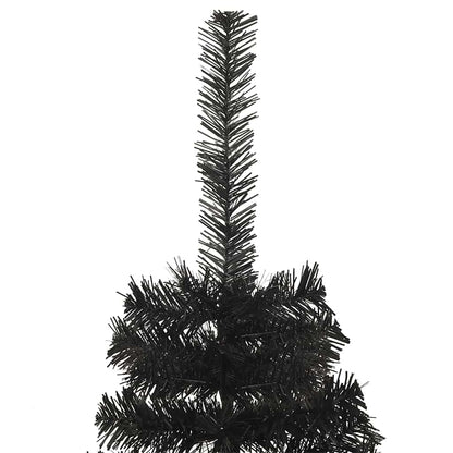 Weihnachtsbaum mit 300 LEDs mit Ständer Schwarz 180 cm PVC