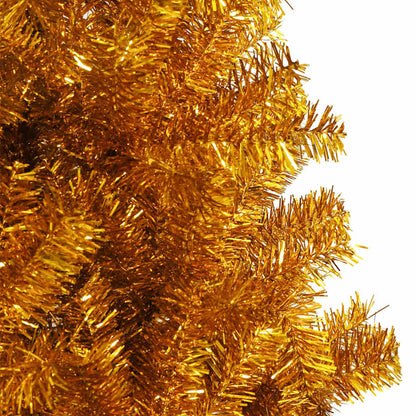 Weihnachtsbaum mit 300 LEDs mit Ständer Gold 180 cm PET