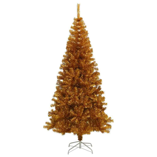 Weihnachtsbaum mit 300 LEDs mit Ständer Gold 180 cm PET