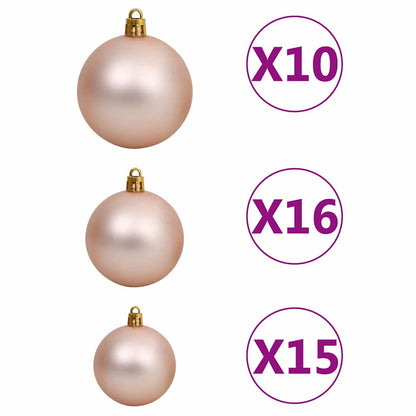 Weihnachtsbaum mit 300 LEDs mit Ständer Gold 180 cm PET