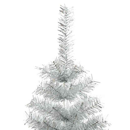 Weihnachtsbaum mit 300 LEDs mit Ständer Silber 180 cm PET