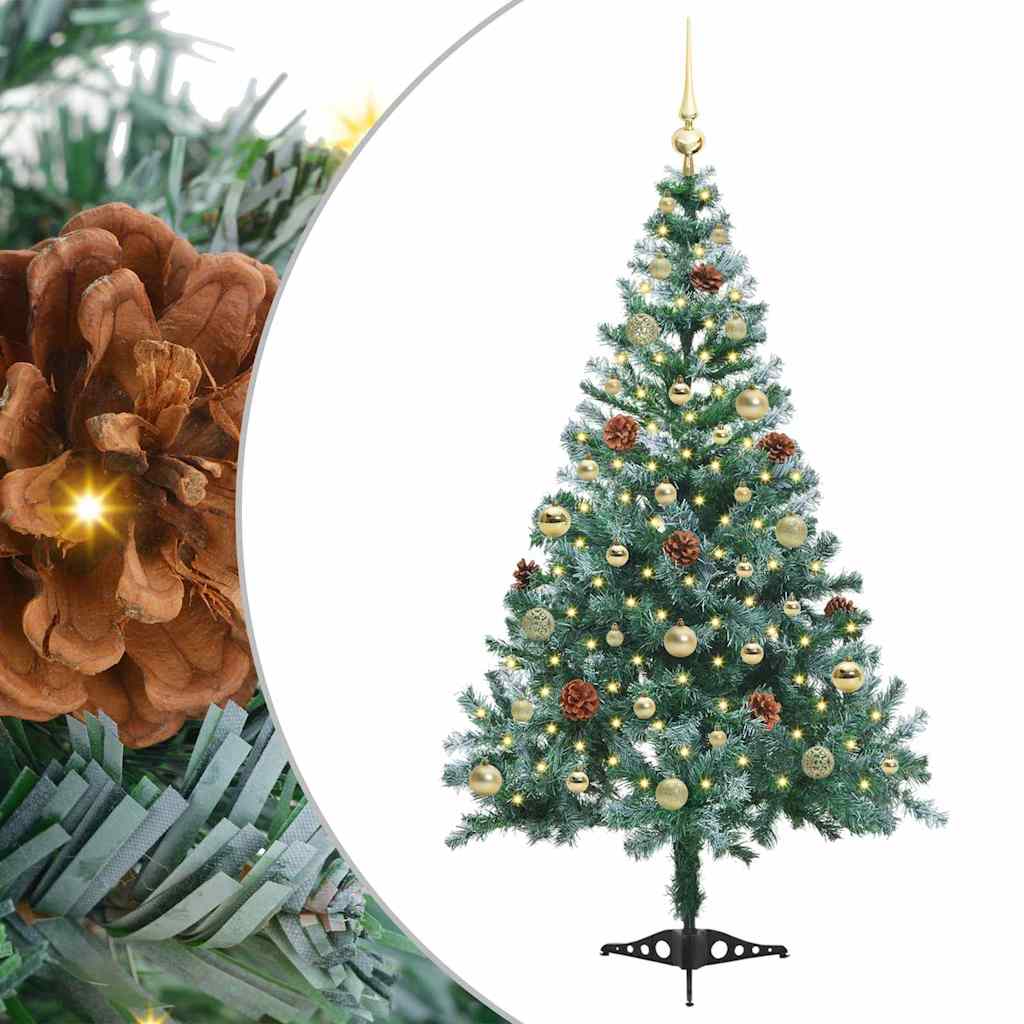 Künstlicher Weihnachtsbaum Grün 150 cm PVC und Stahl