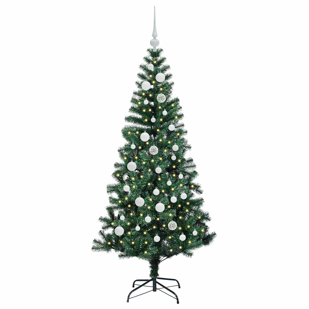 Künstlicher vorbeleuchteter Weihnachtsbaum Grün 150 cm