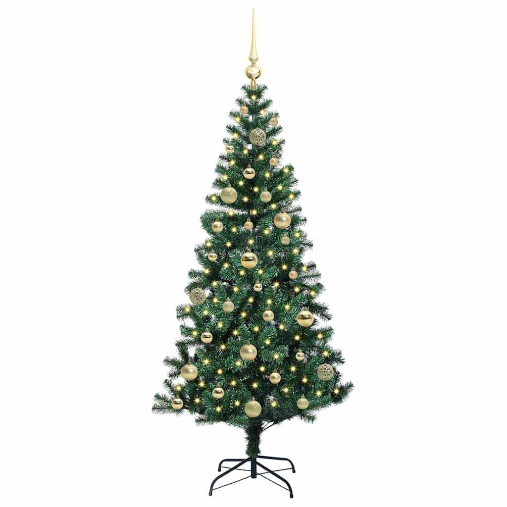Künstlicher vorbeleuchteter Weihnachtsbaum Grün 150 cm
