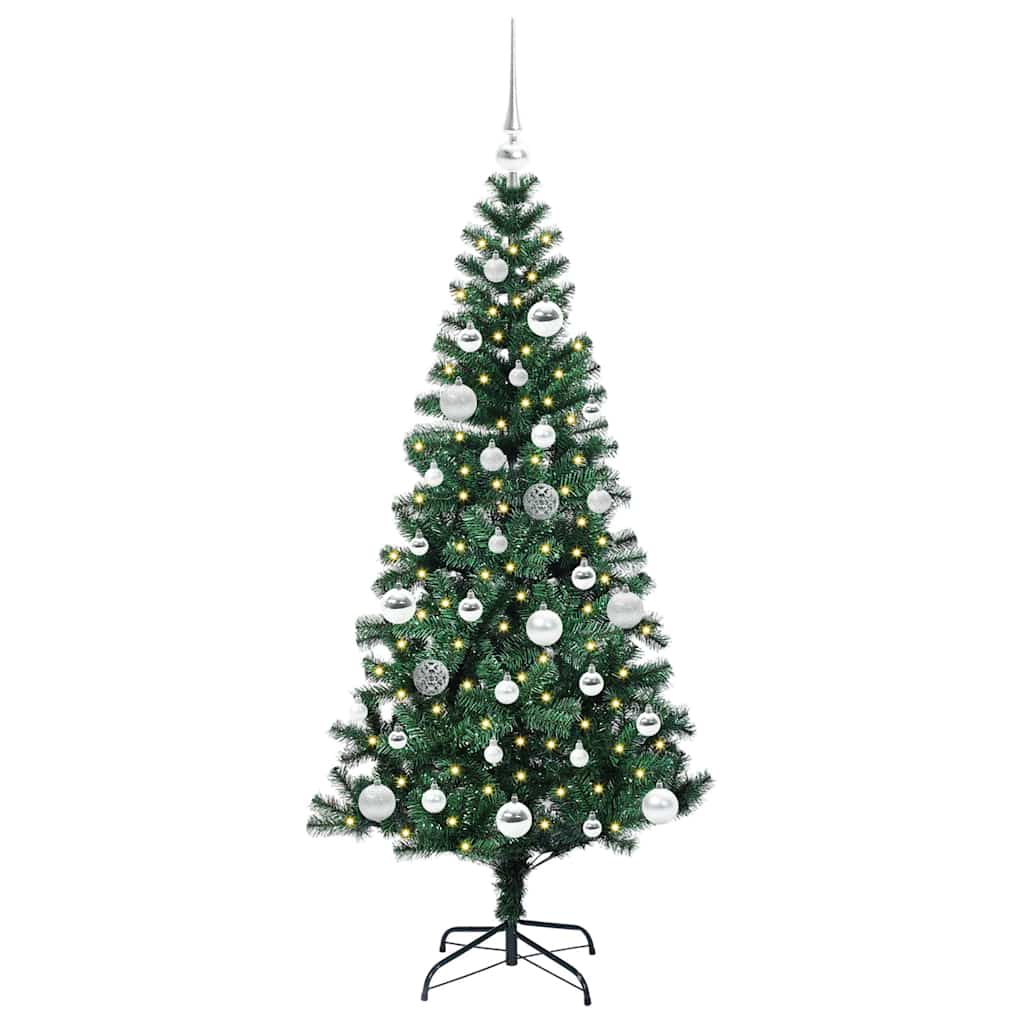 Künstlicher vorbeleuchteter Weihnachtsbaum Grün 150 cm