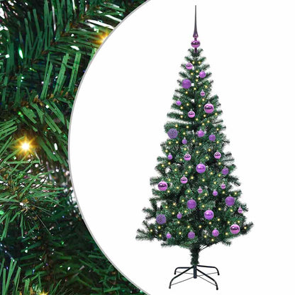 Künstlicher vorbeleuchteter Weihnachtsbaum Grün 150 cm