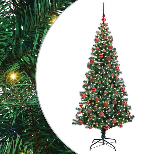 Künstlicher vorbeleuchteter Weihnachtsbaum Grün 180 cm