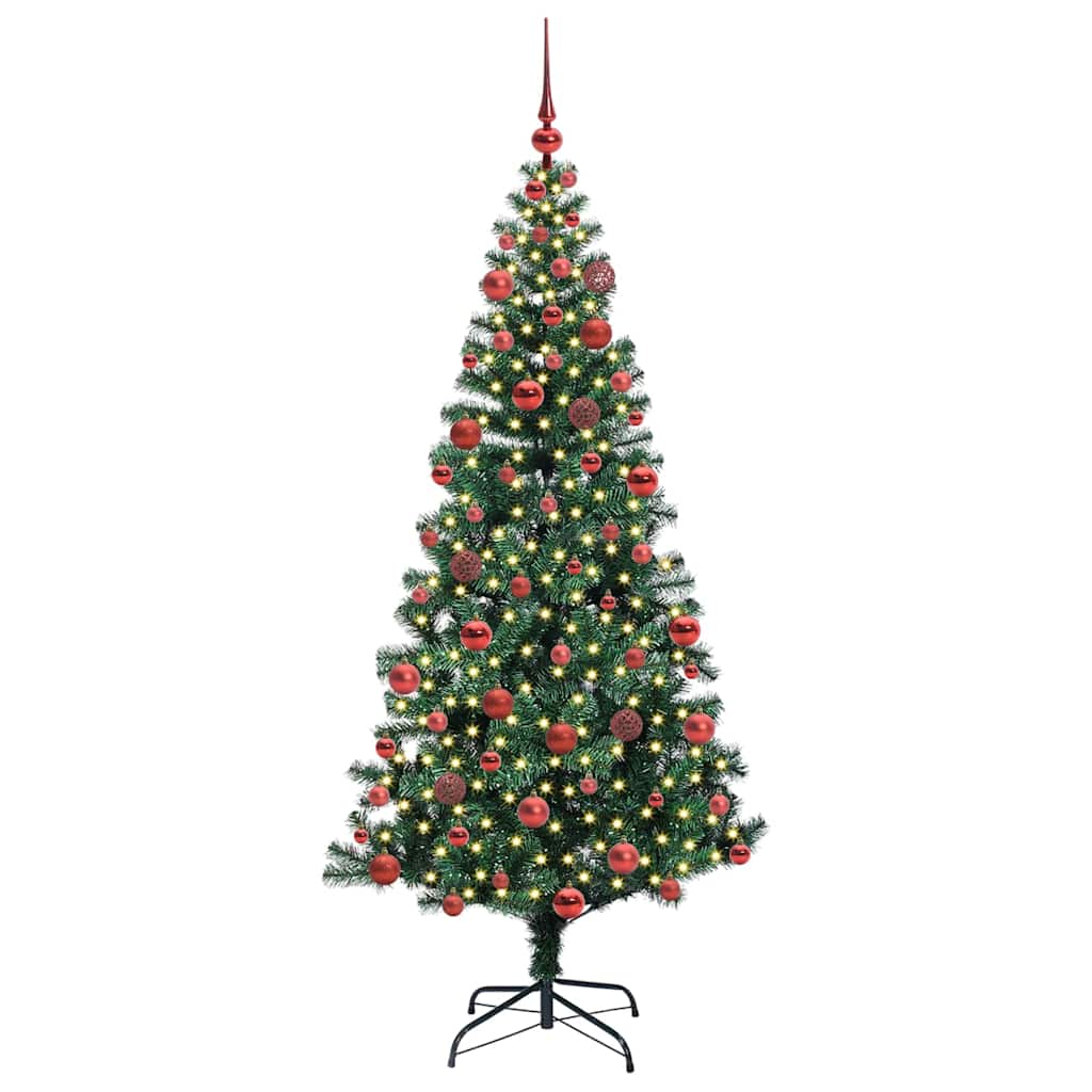 Künstlicher vorbeleuchteter Weihnachtsbaum Grün 180 cm