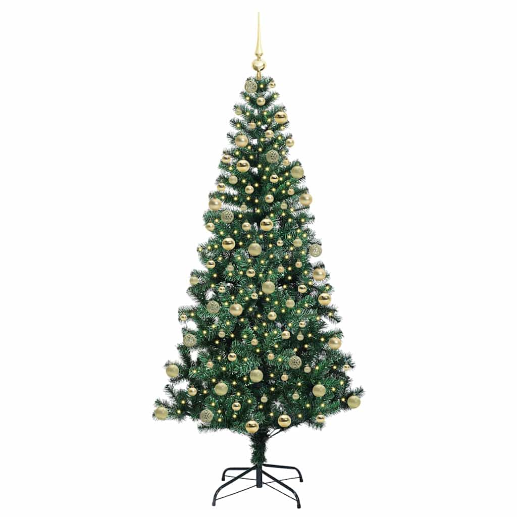 Künstlicher vorbeleuchteter Weihnachtsbaum Grün 180 cm