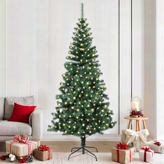 Künstlicher vorbeleuchteter Weihnachtsbaum Grün 210 cm