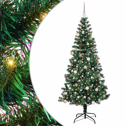 Künstlicher vorbeleuchteter Weihnachtsbaum Grün 210 cm