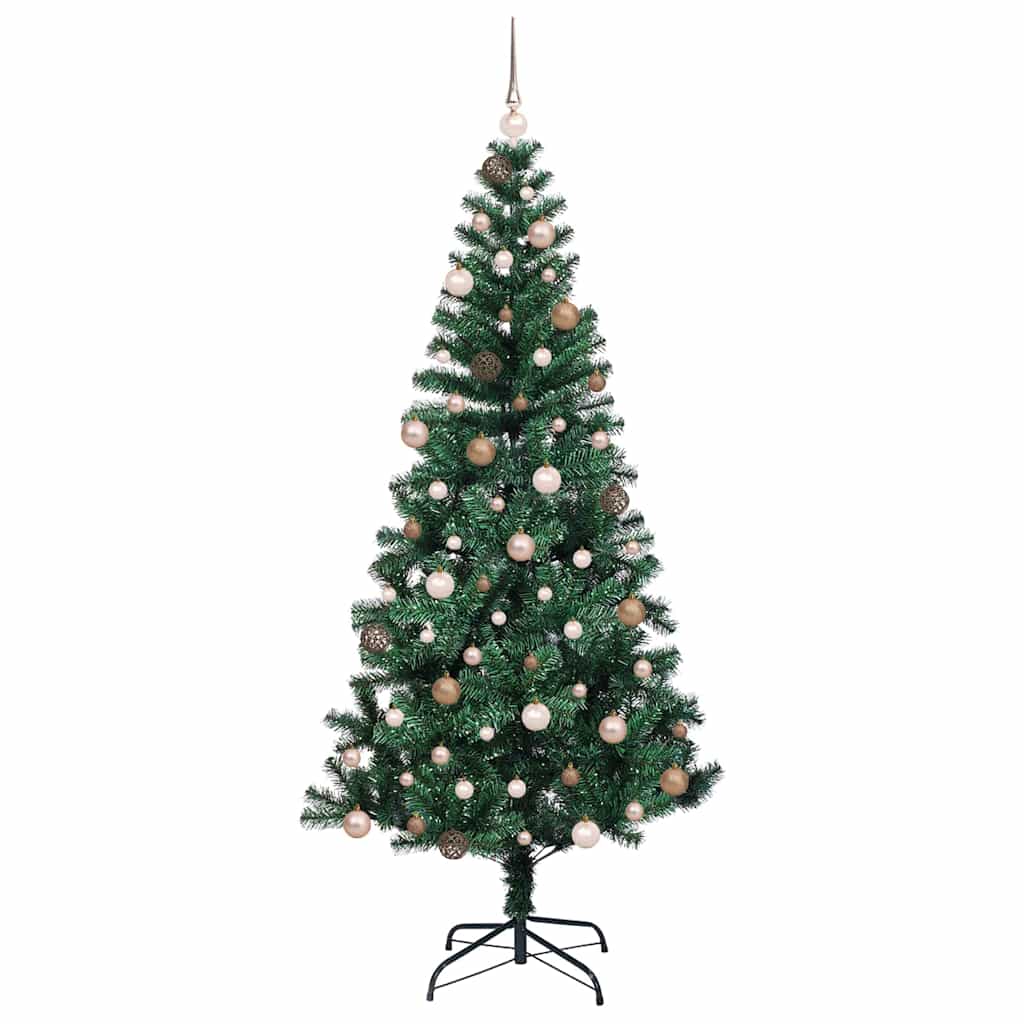 Künstlicher vorbeleuchteter Weihnachtsbaum Grün 210 cm