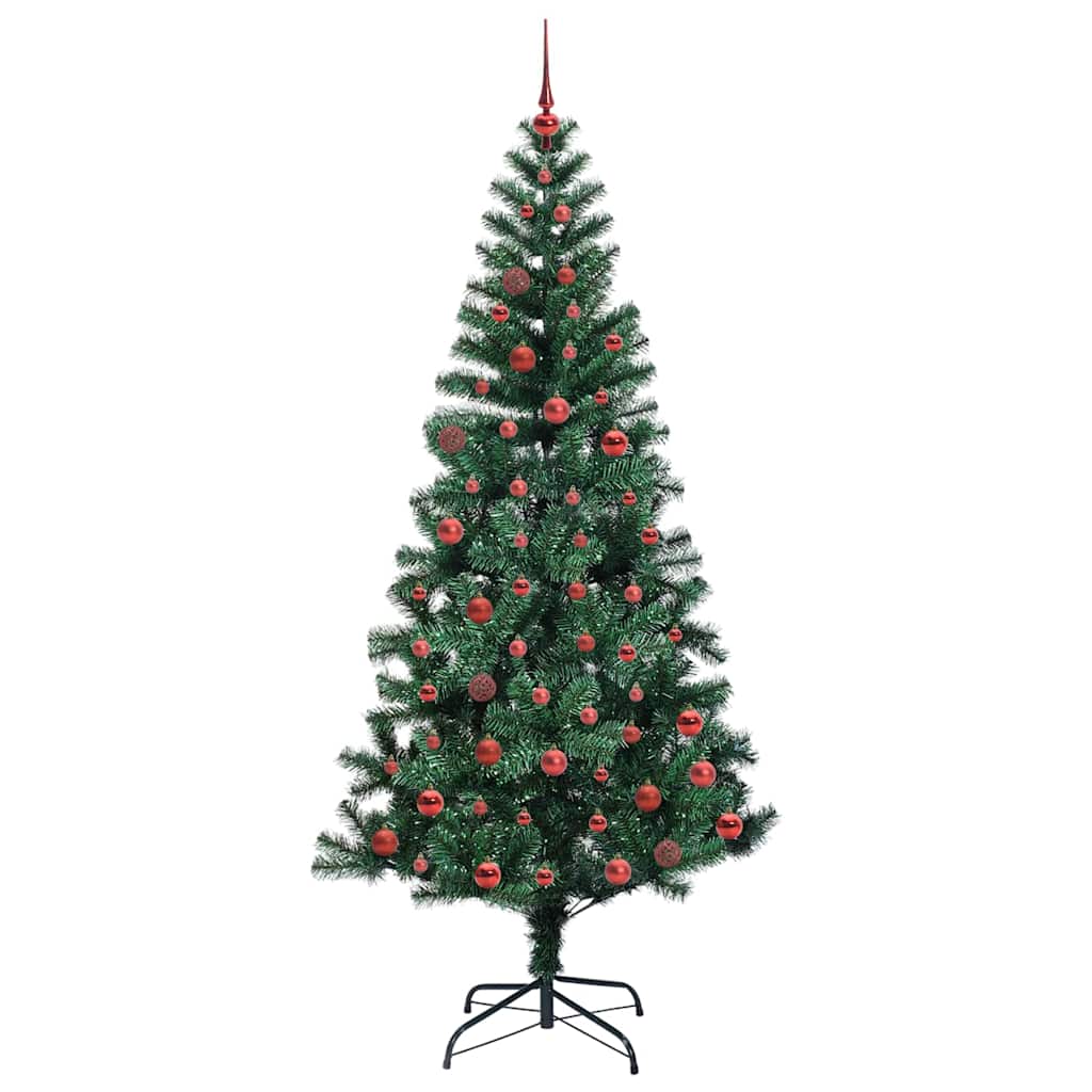 Künstlicher vorbeleuchteter Weihnachtsbaum Grün 210 cm