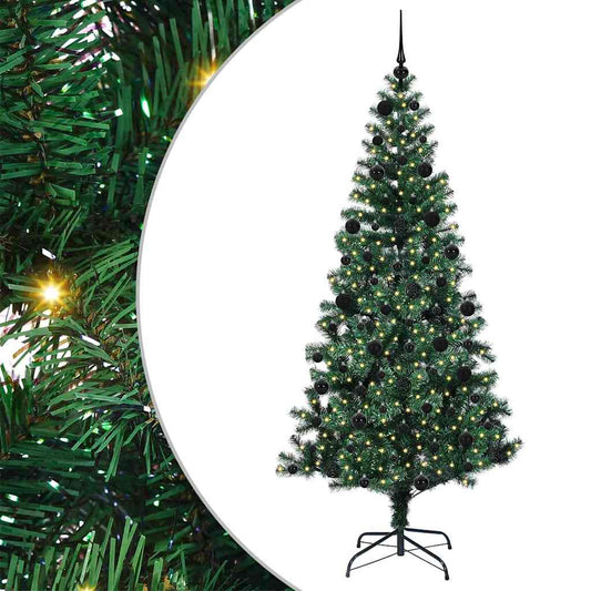 Künstlicher vorbeleuchteter Weihnachtsbaum Grün 210 cm