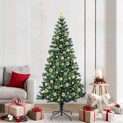 Künstlicher vorbeleuchteter Weihnachtsbaum Grün 210 cm