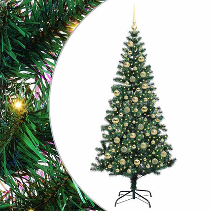 Künstlicher vorbeleuchteter Weihnachtsbaum Grün 210 cm