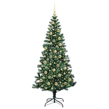 Künstlicher vorbeleuchteter Weihnachtsbaum Grün 210 cm