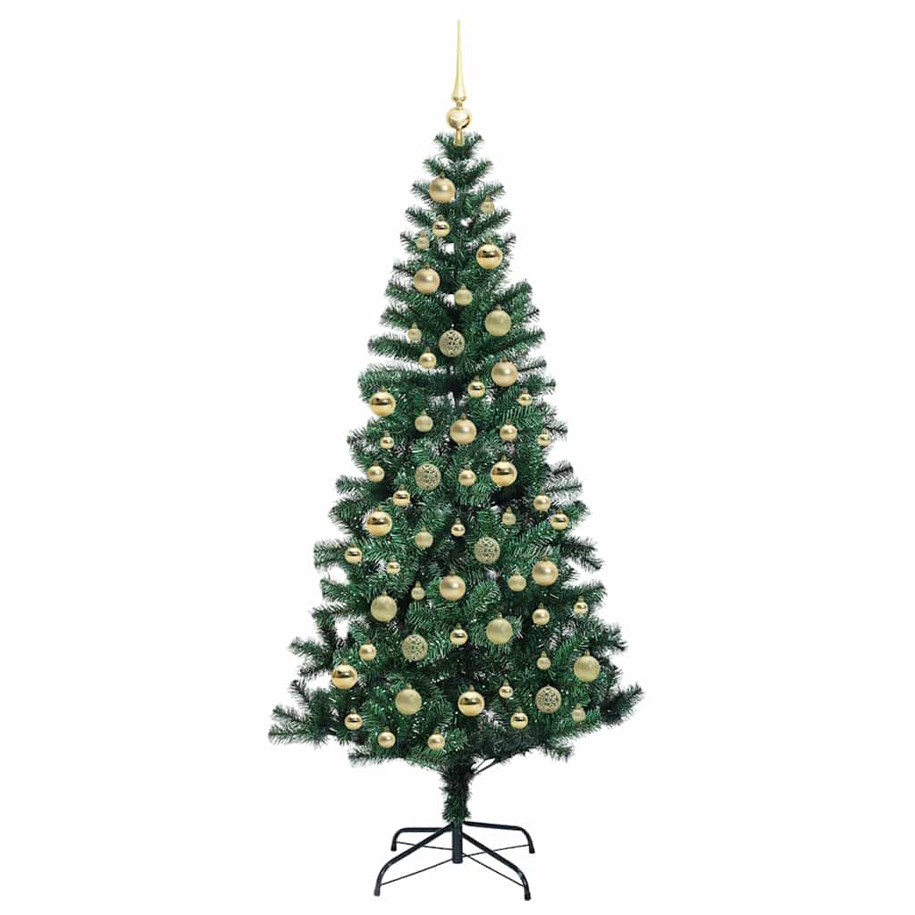 Künstlicher vorbeleuchteter Weihnachtsbaum Grün 210 cm